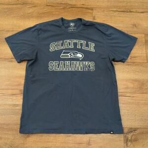 47 Seattle Seahawks Adult XXL Shirt Logo Mascot Spellout NFL Washington NFL